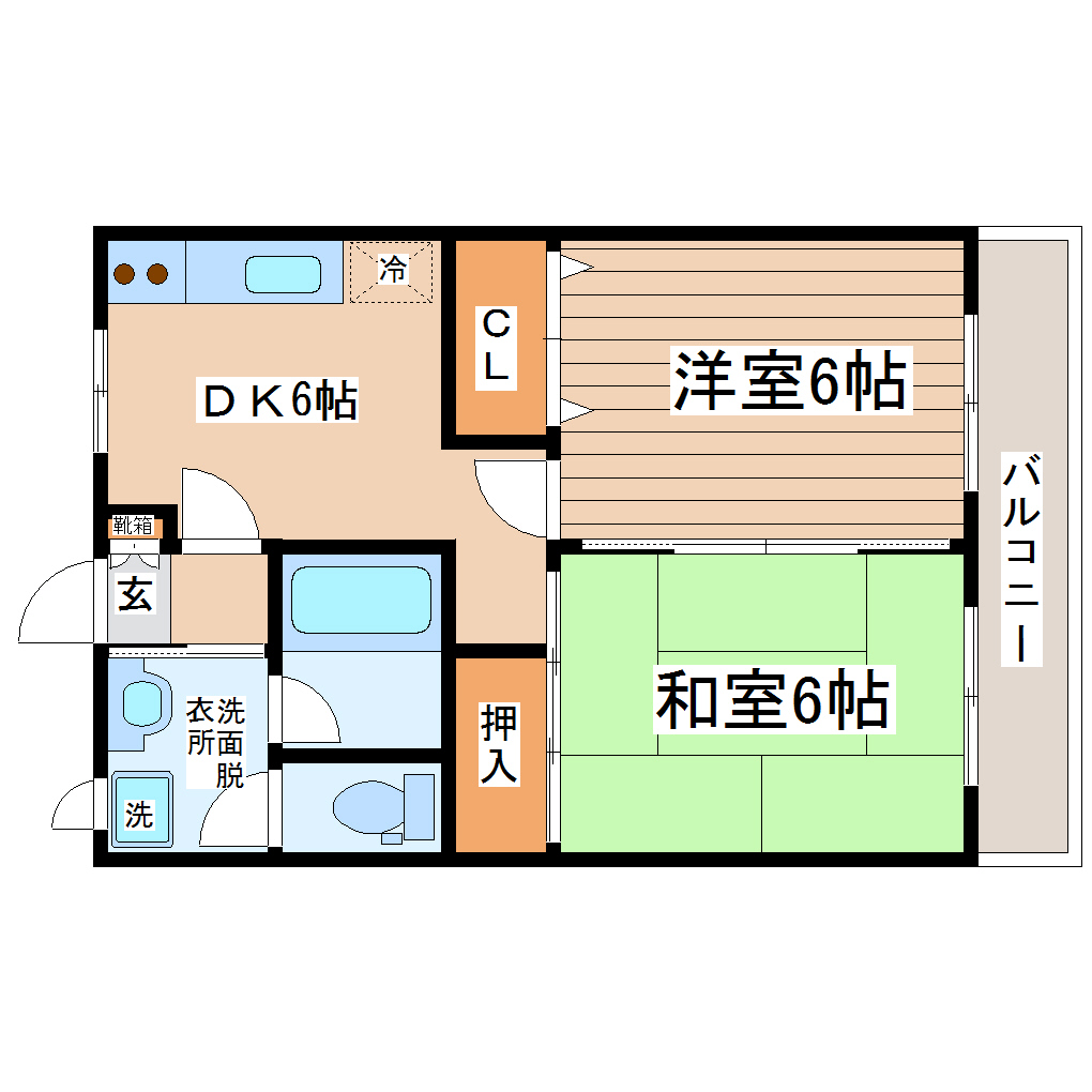 メゾンドシャルマン岩切の間取り