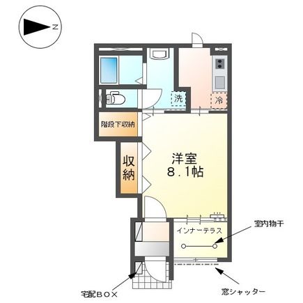 津島市天王通りのアパートの間取り