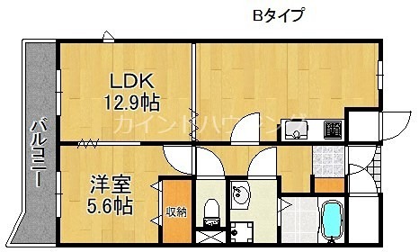 阪南市尾崎町のマンションの間取り