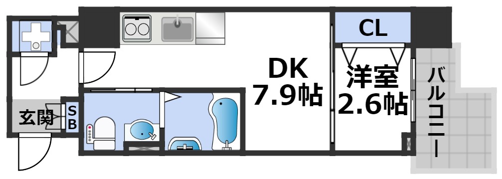 セレニテ難波プリエの間取り