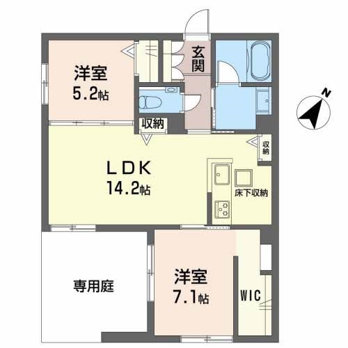 神戸市須磨区衣掛町のアパートの間取り