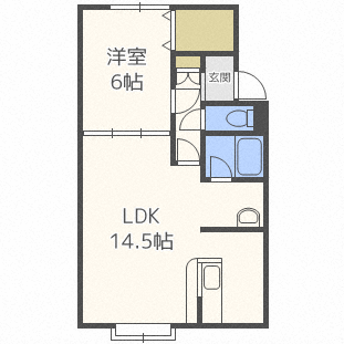 石狩市花川南五条のアパートの間取り