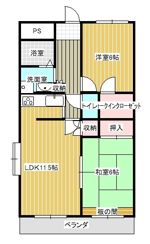 グリーンサイドコーポIIの間取り