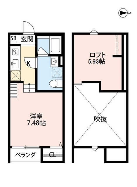 東大阪市近江堂のアパートの間取り