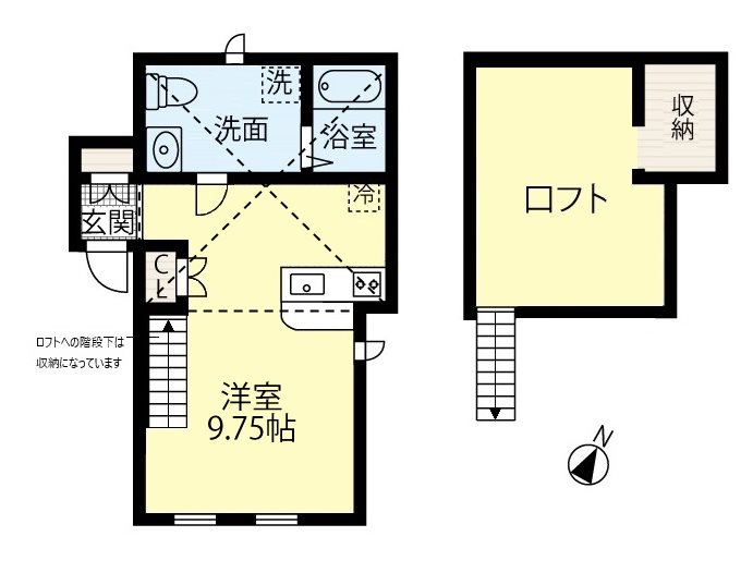 上尾市仲町のアパートの間取り