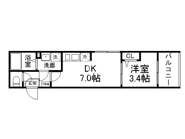 グランメゾン山科椥辻駅前の間取り