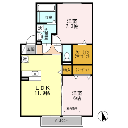 ハルトリーゲル　Ｂの間取り