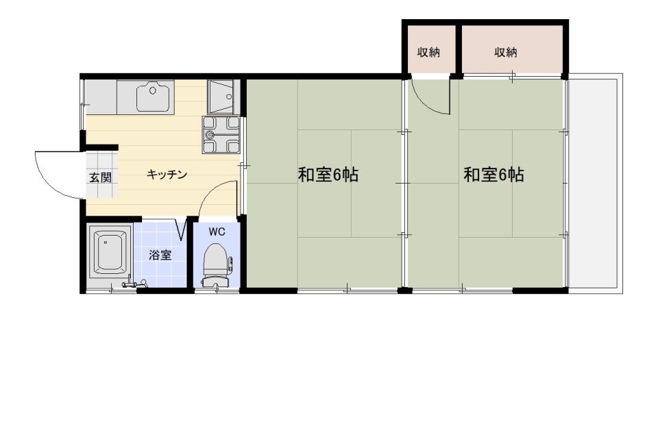 三和アパート（西伊敷）の間取り