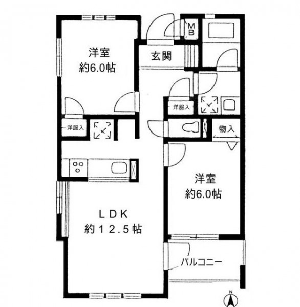 シダークレストあざみ野B棟の間取り