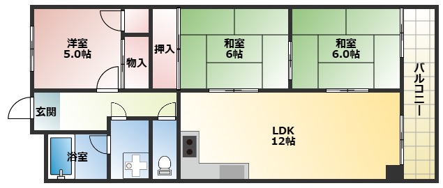 ハイツひとつまつ2番館の間取り