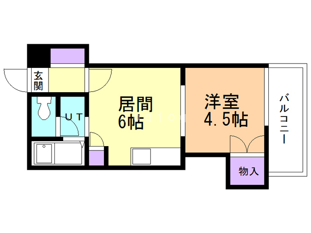 札幌市中央区北三条東のマンションの間取り