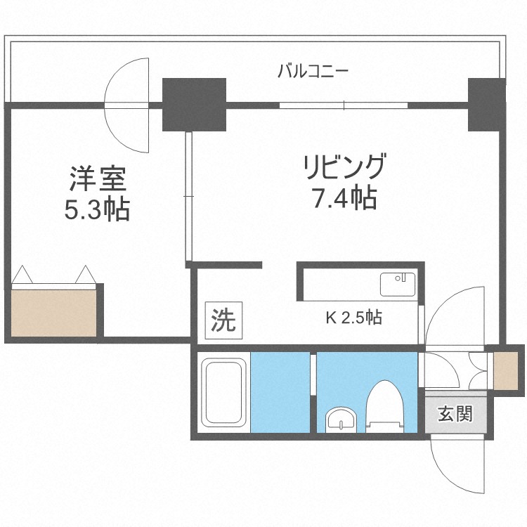 ビッグパレス南４条の間取り