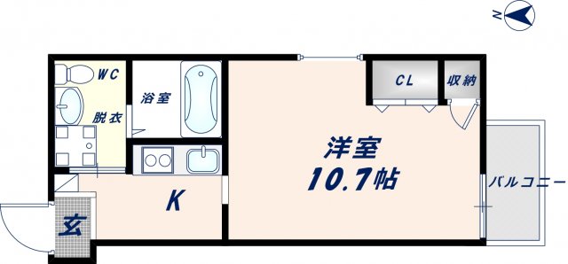 大阪市生野区新今里のアパートの間取り