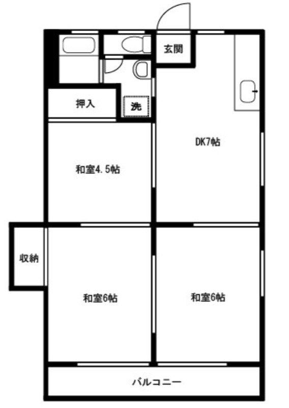 桜ビラC棟の間取り