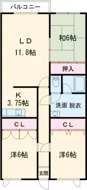 コートＪの間取り