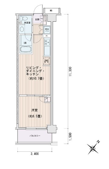 江東区豊洲のマンションの間取り