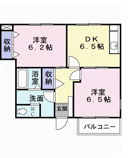 仲多度郡琴平町苗田のアパートの間取り