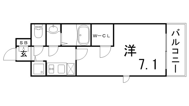 エスリード神戸三宮ラグジェの間取り