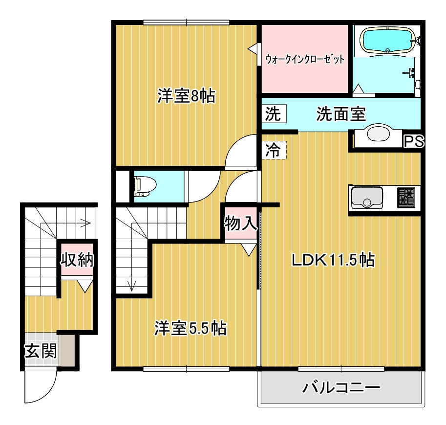 D-room栄谷の間取り