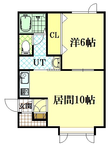 旭川市旭神三条のアパートの間取り