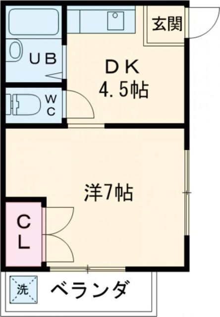 長岡京市長法寺のマンションの間取り