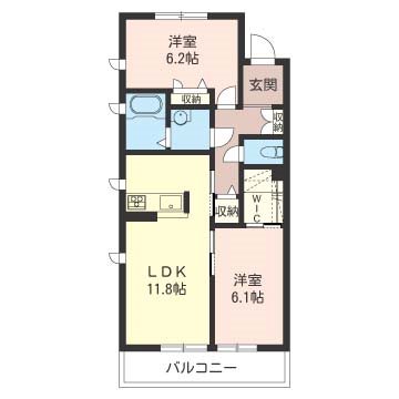 埼玉県川口市西青木３（マンション）の賃貸物件の間取り