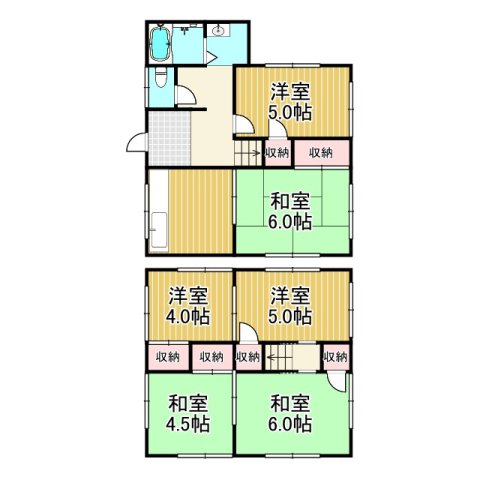 門戸西町4貸家の間取り写真