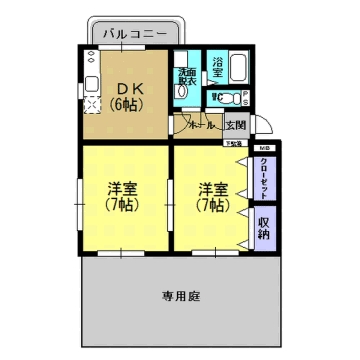 2DK Mansion in Kagoshima, Kagoshima — photo 2 of 3
