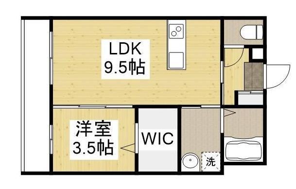 プランドール沖野上の間取り写真