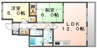 高松市多肥下町のマンションの間取り