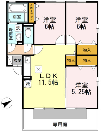 【エルフローラB棟の間取り】