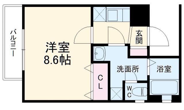 京都市右京区太秦安井小山町のマンションの間取り