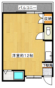 ワンルームマンションＹＯＵの間取り