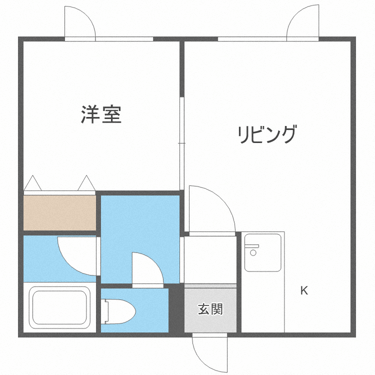 北海道札幌市西区発寒二条５（アパート）の賃貸物件の間取り