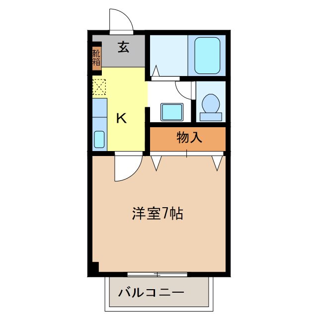 長野市西三才のアパートの間取り