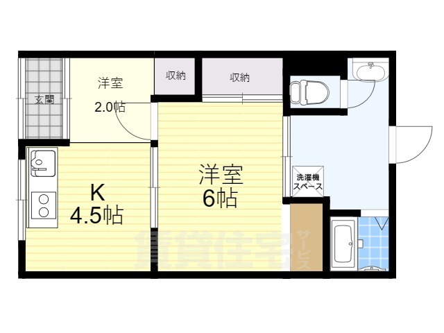 大久保町アパートの間取り