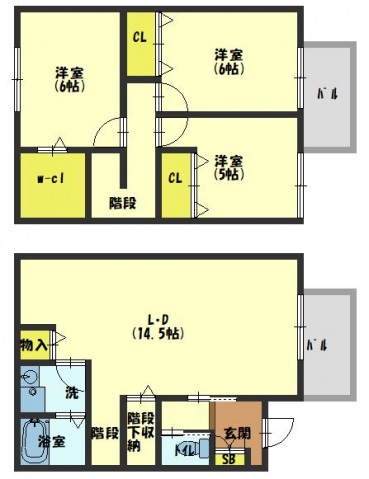 メゾンボヌールＢの間取り