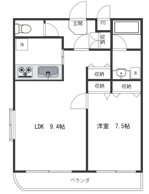 ガーデンホームズ別館の間取り