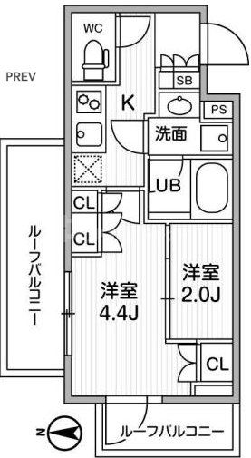 江東区白河のマンションの間取り