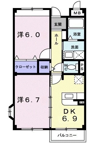 プラティーノミヤシロの間取り