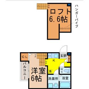 名古屋市守山区新守西のアパートの間取り