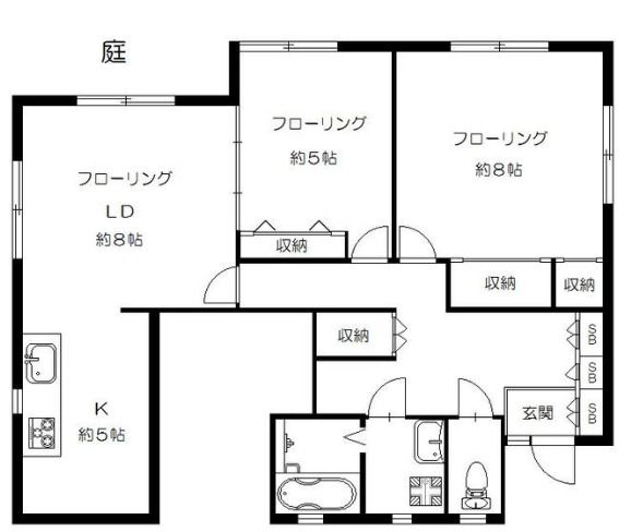 杉並区堀ノ内のアパートの間取り