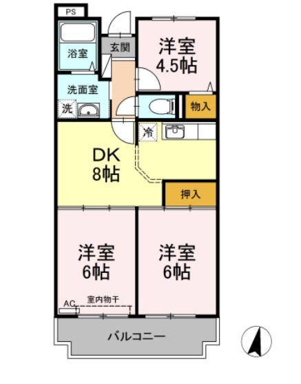 【グランメール津田山の間取り】