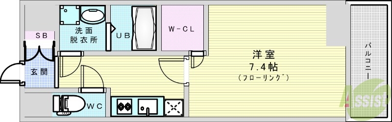 エスリード江坂垂水町の間取り