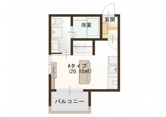 廿日市市城内のアパートの間取り