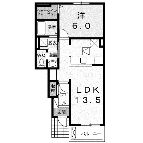 深谷市小前田のアパートの間取り