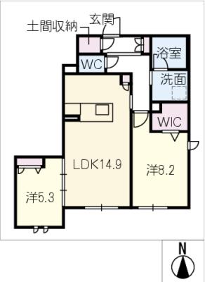 シャーメゾン日進通の間取り