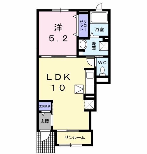 木更津市畑沢南のアパートの間取り