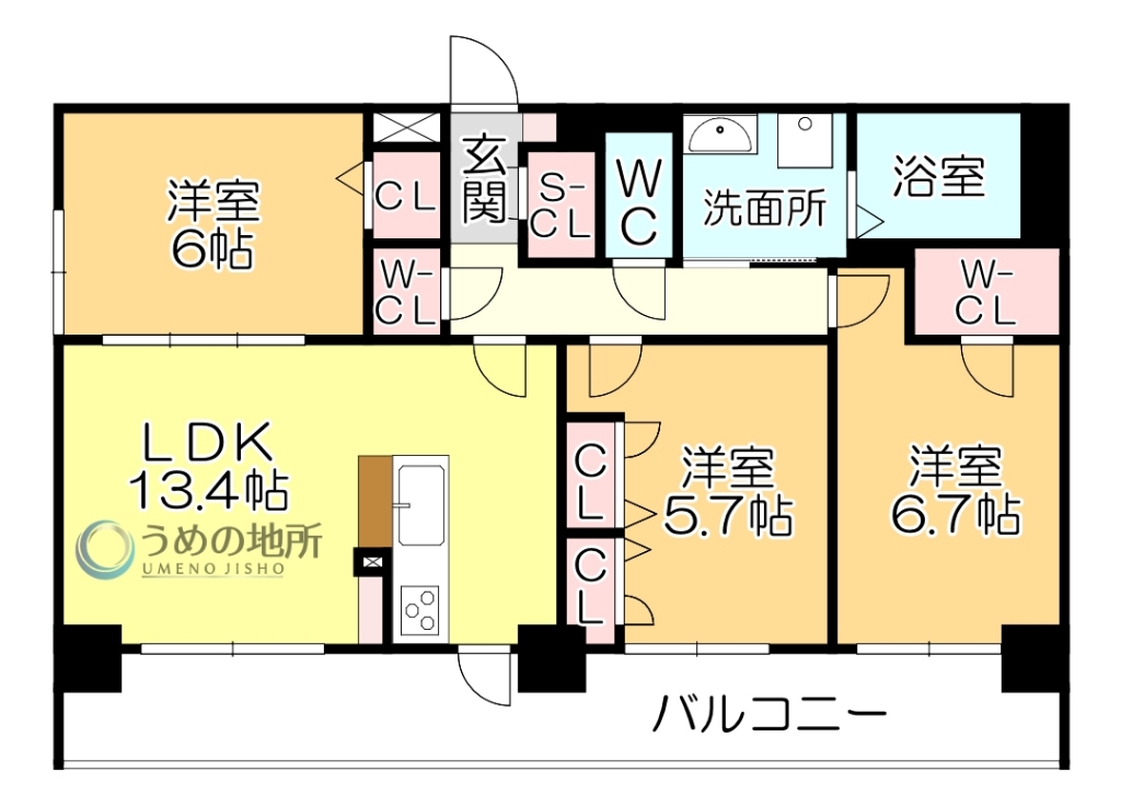 イーストガーデン久留米の間取り