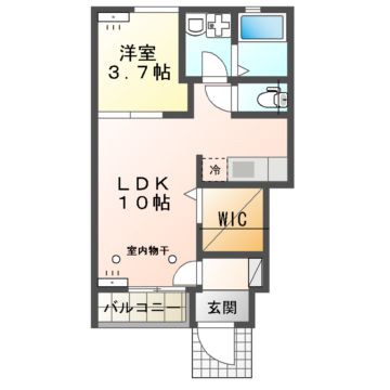 ラ・ローズＡ棟の間取り